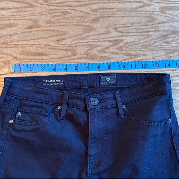 AG Adriano Goldschmied Abbey Ankle Mid Rise Super Skinny Jean Black 26 - Picture 9 of 13